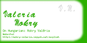 valeria mokry business card