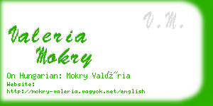 valeria mokry business card